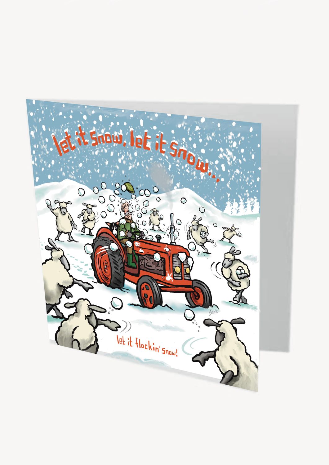 Let It Snow Christmas Card | Funny Snow &amp; Winter Card | Baaad Flockers®
