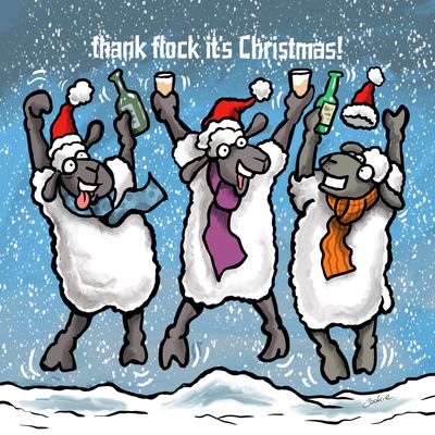 Thank Flock It’s Christmas - Cheers Card | Funny Rude Christmas Card | Baaad Flockers®