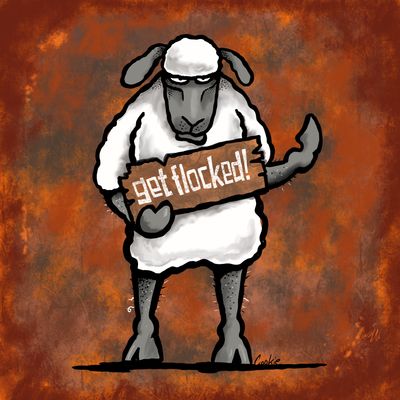 Get Flocked Funny Fridge Magnets | 60 x 60mm Flockers® Magnets | Baaad Flockers®