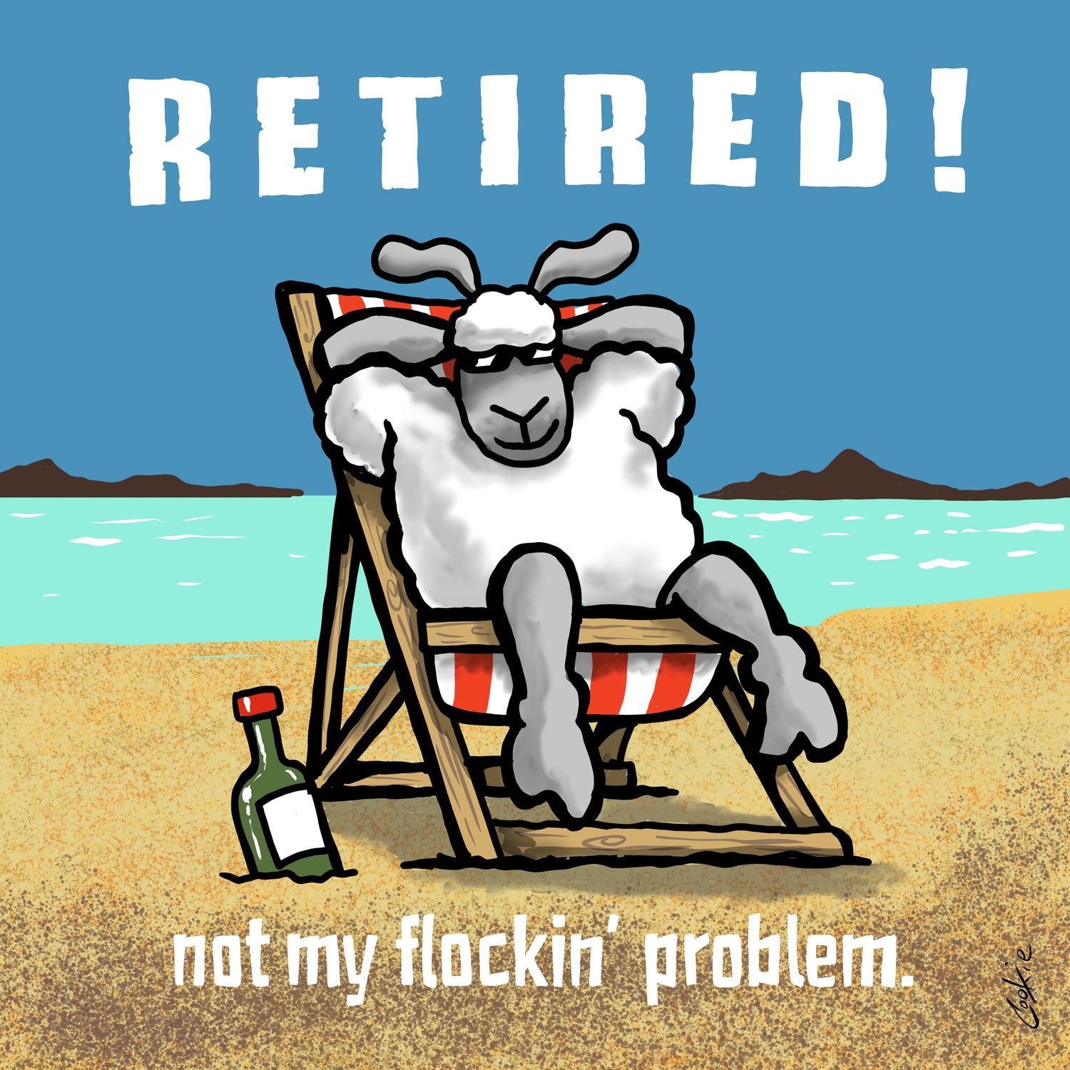 Funny Retirement Sheep Magnet | Retirement Gift | Baaad Flockers®