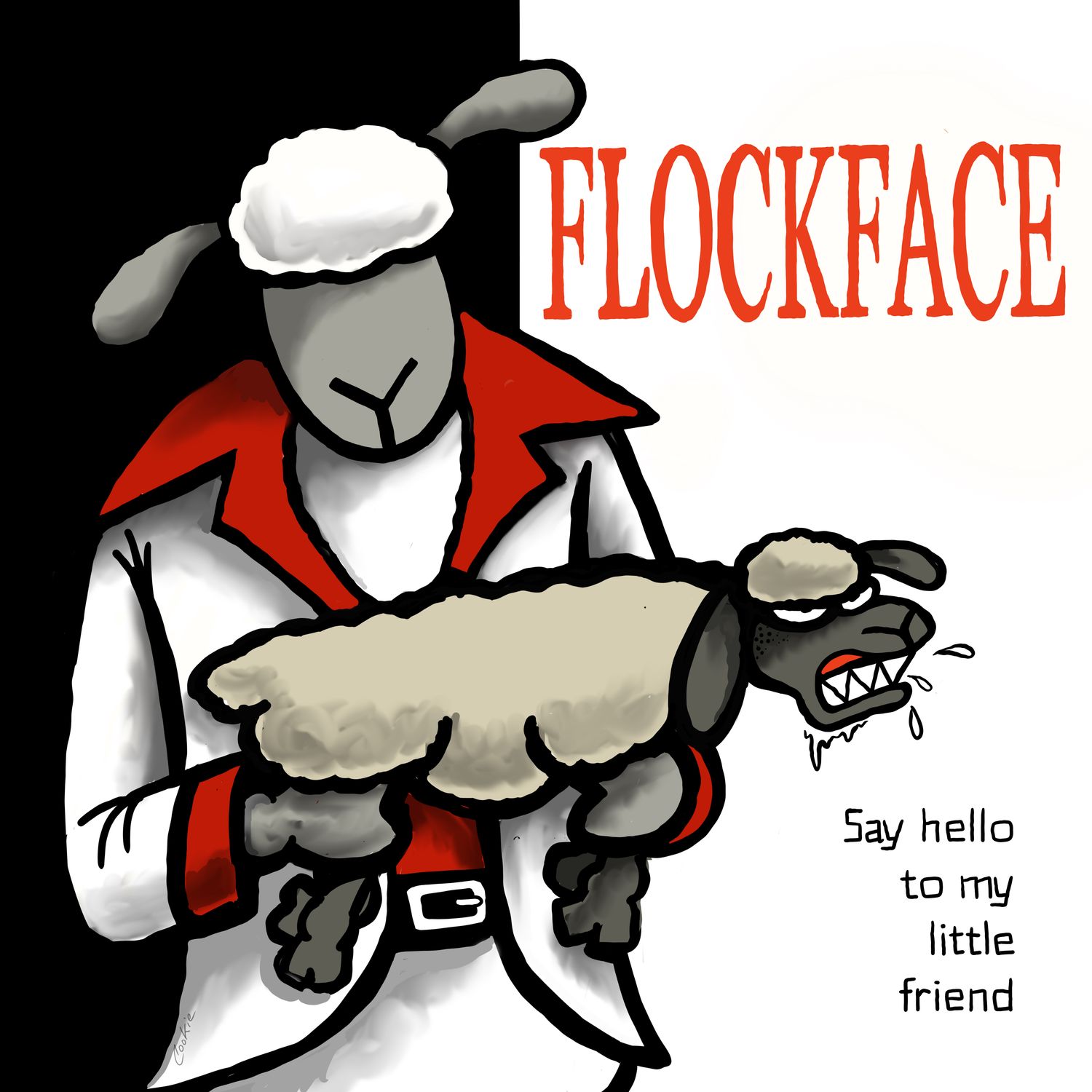 Flockface Funny Fridge Magnets | 60 x 60mm Flockers® Magnets | Baaad Flockers®