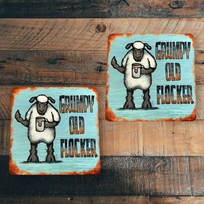 Flockers Coaster | Grumpy Old Flocker