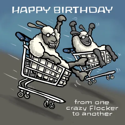 Flockers Fridge Magnet | From One Crazy Flocker Birthday