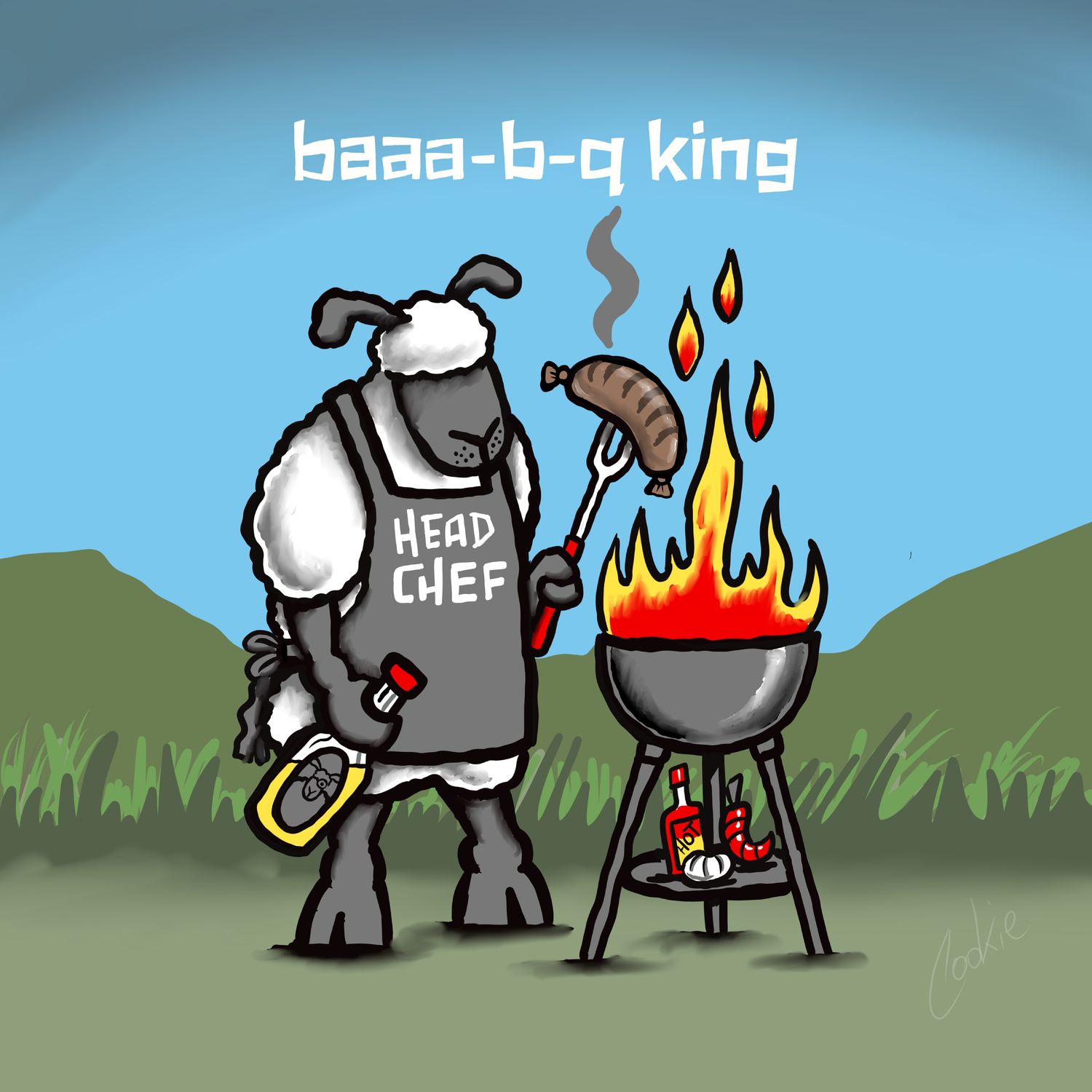 Flockers Coaster | Baaa-B-Q King