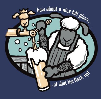 Flockers Coaster | Long Glass of Shut The Flock Up