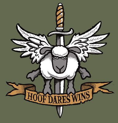 Hoof It! Coaster | Funny Sheep &amp; British Humour Gift | Baaad Flockers®