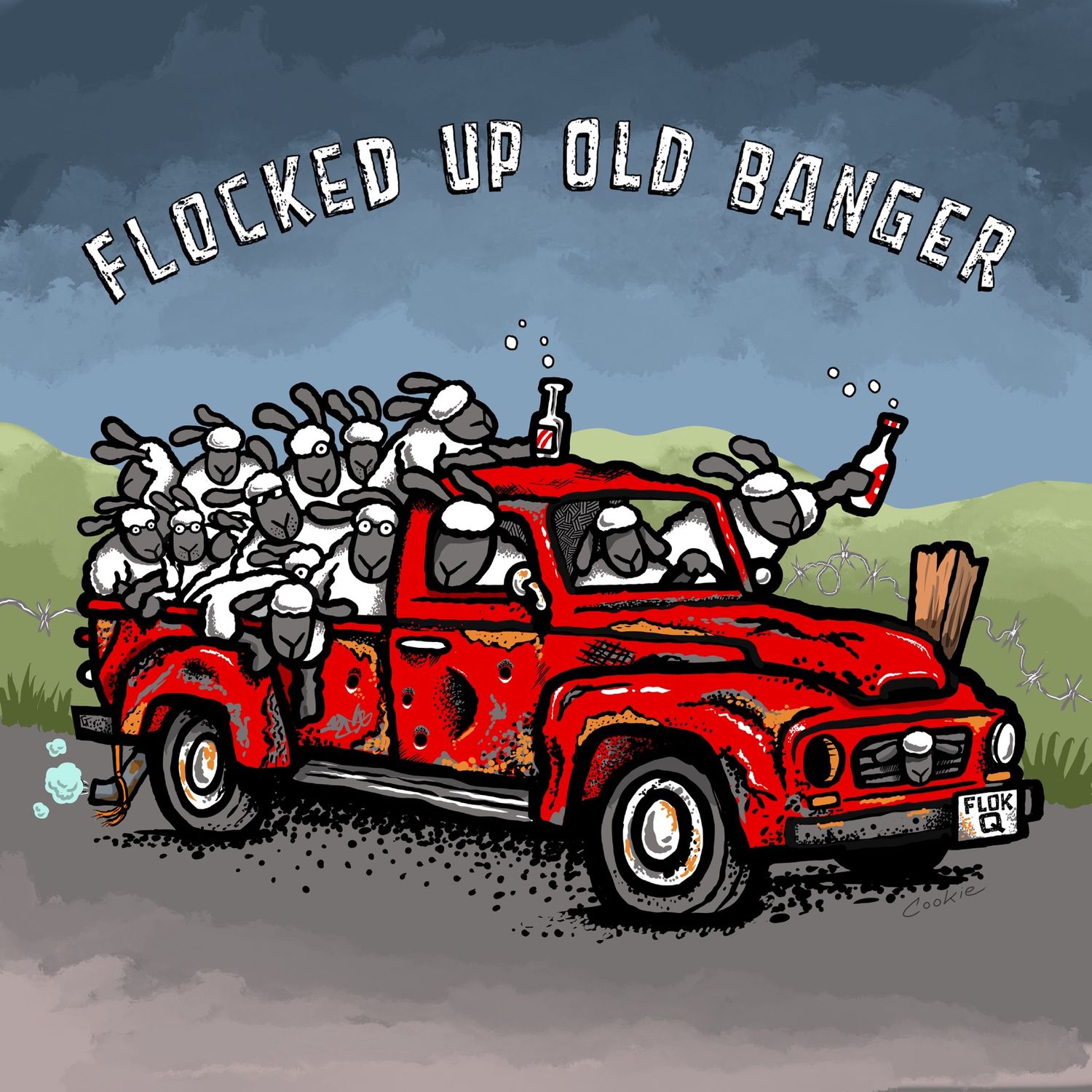 Flockers Coaster | Flocked Up Old Banger