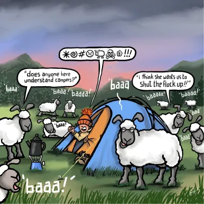 Flockers Coaster | Baaa Camping
