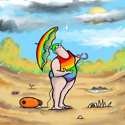 Waiting for Rain Coaster | Funny Wild Swimming &amp; Cold Water Gift | Kimmer