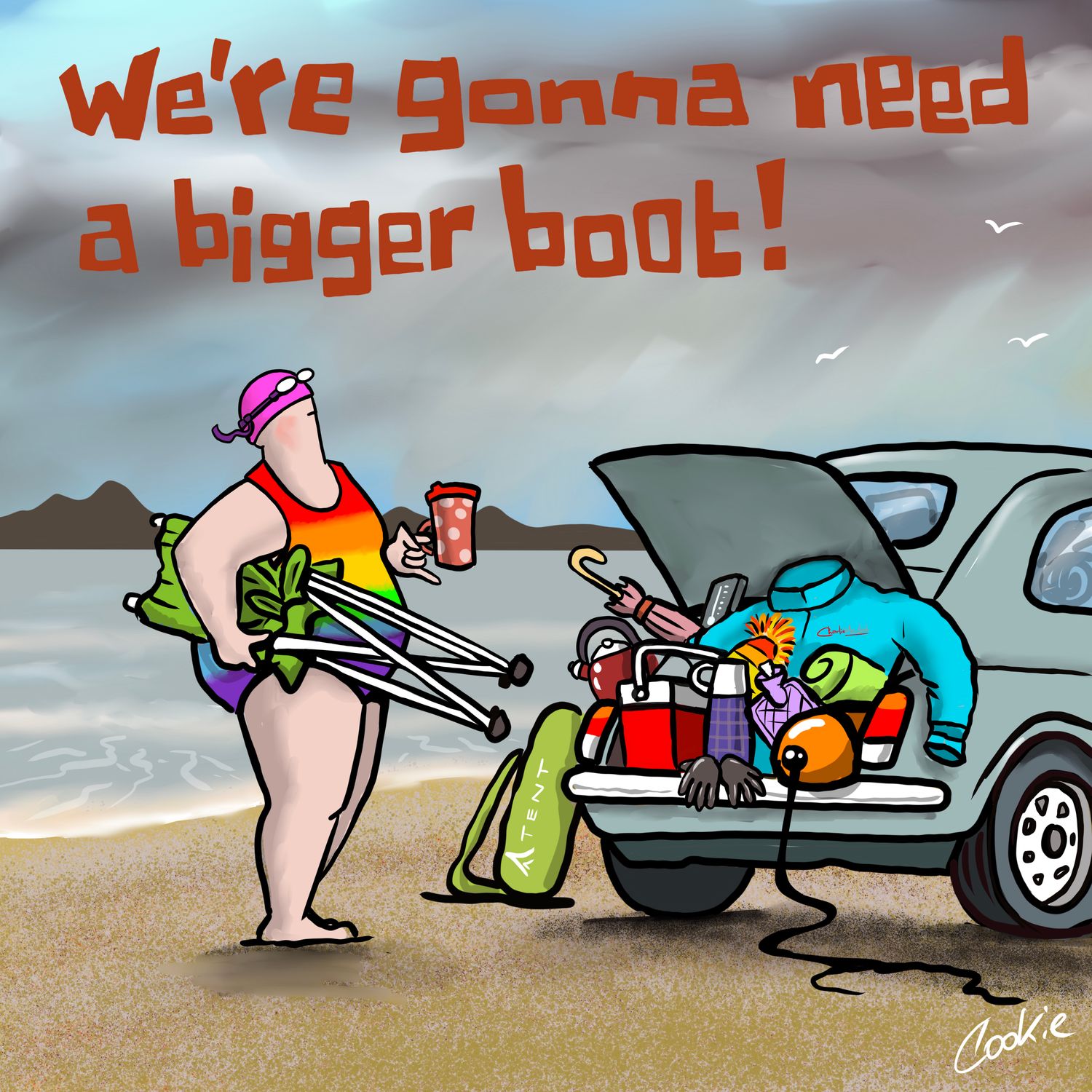 We Are Going To Need A Bigger Boot Coaster | Funny Wild Swimming Gift | Kimmer