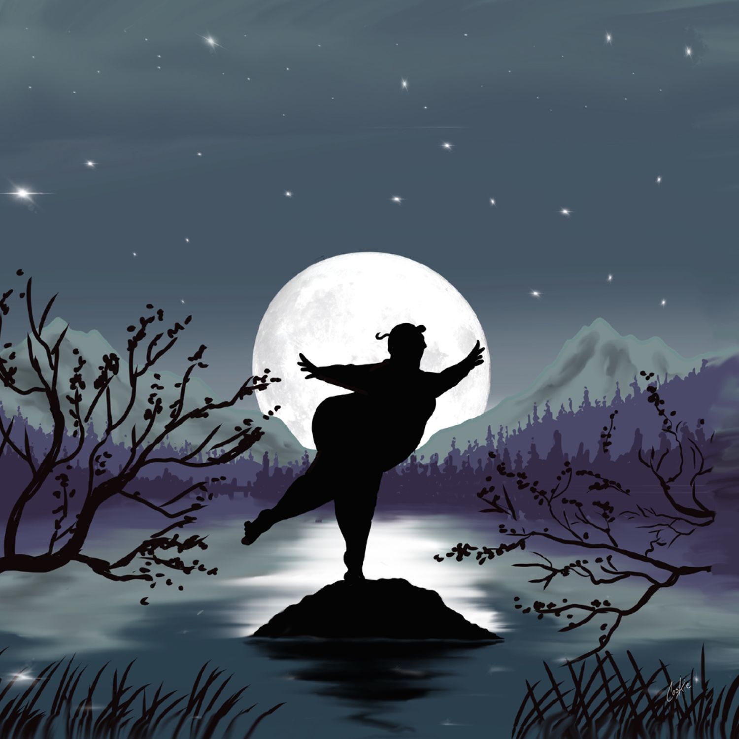 Moon Dance Metal Sign | Wild Swimming &amp; Cold Plunge Gift | Kimmer