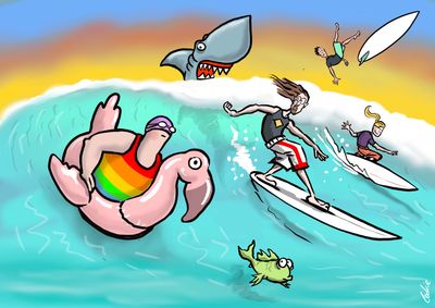 Kimmer Metal Sign | Sea Swim