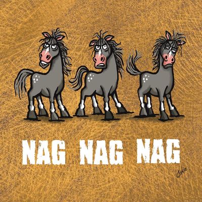 Nag Nag Nag Coaster | Funny Horse &amp; Equestrian Gift | Mooody®