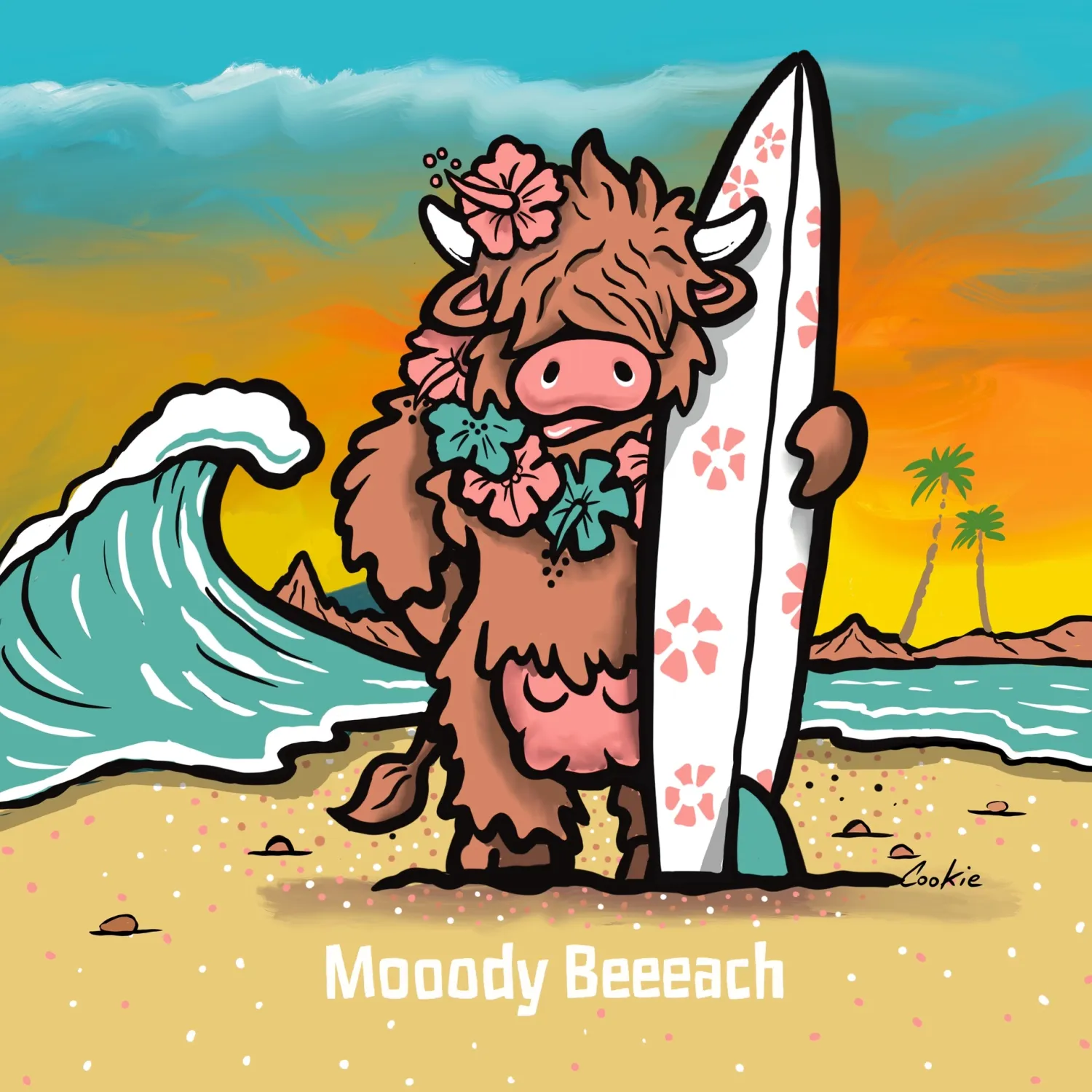 Moody Fridge Magnet | Mooody Beeeach