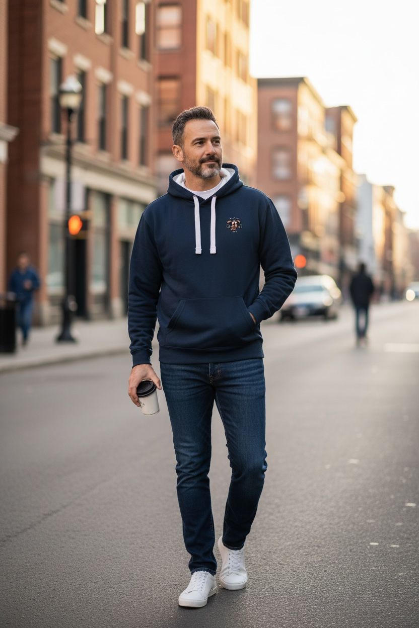Barking Mad Hoodie | I'm Barking, Colour: Navy, Design: Pullover Hoodie, Size: XS