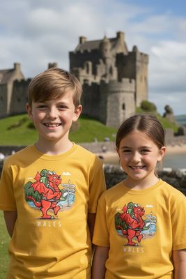 Red Dragon | Kid's Funny T-shirt | Little Flockers