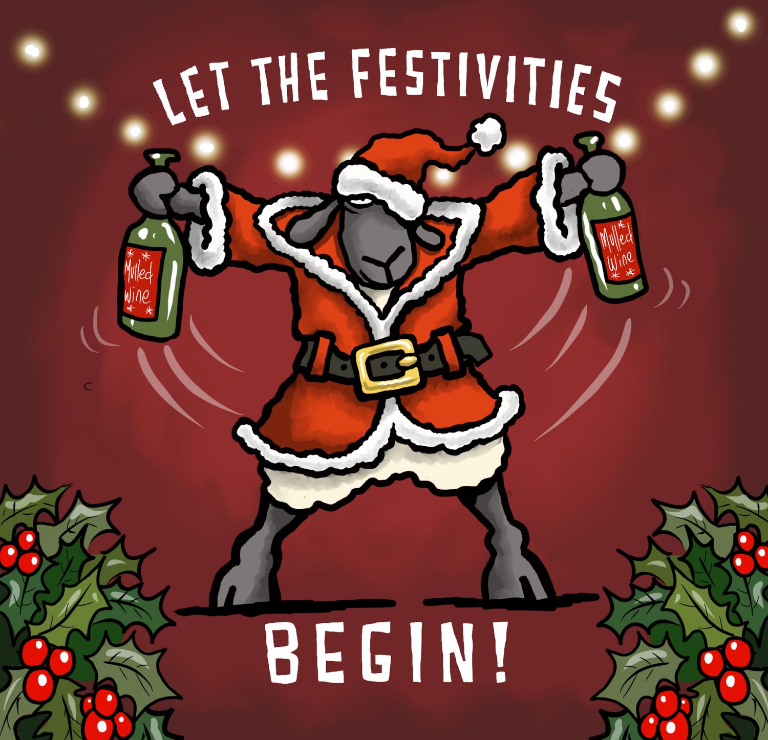 Flockers Metal Sign | Let the Festivities Begin