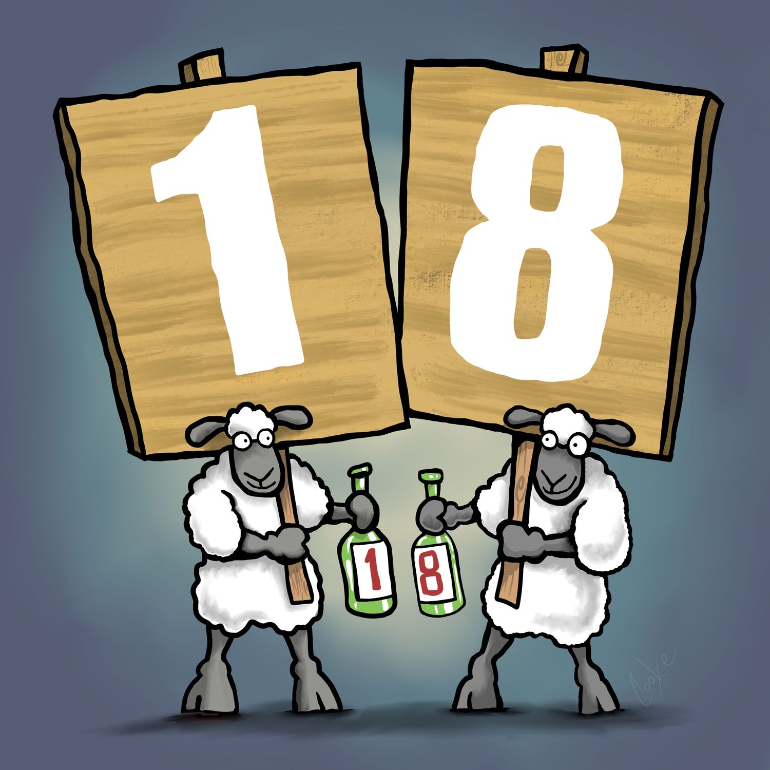 18th Birthday Flockers Funny Fridge Magnets | 60 x 60mm Flockers® Magnets | Baaad Flockers®
