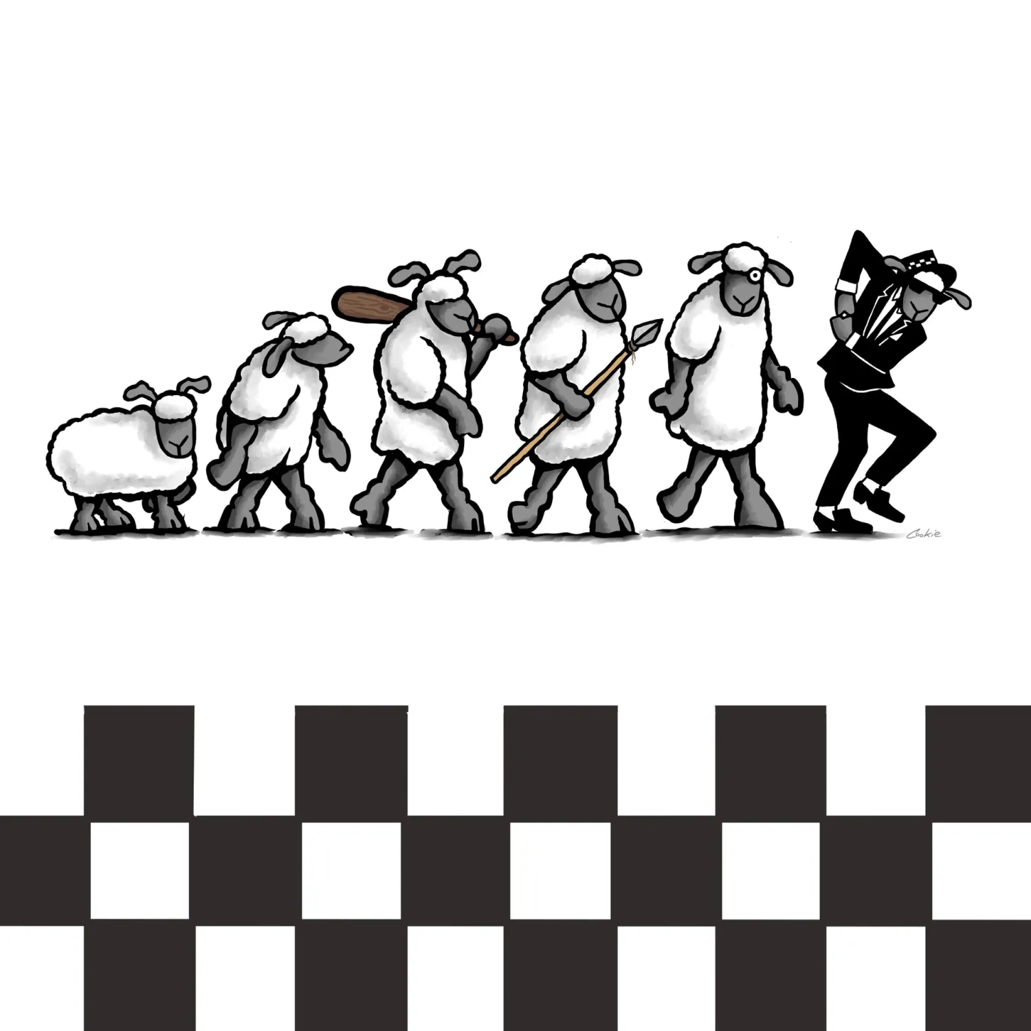 Flockers Fridge Magnet | Two Tone Evolution