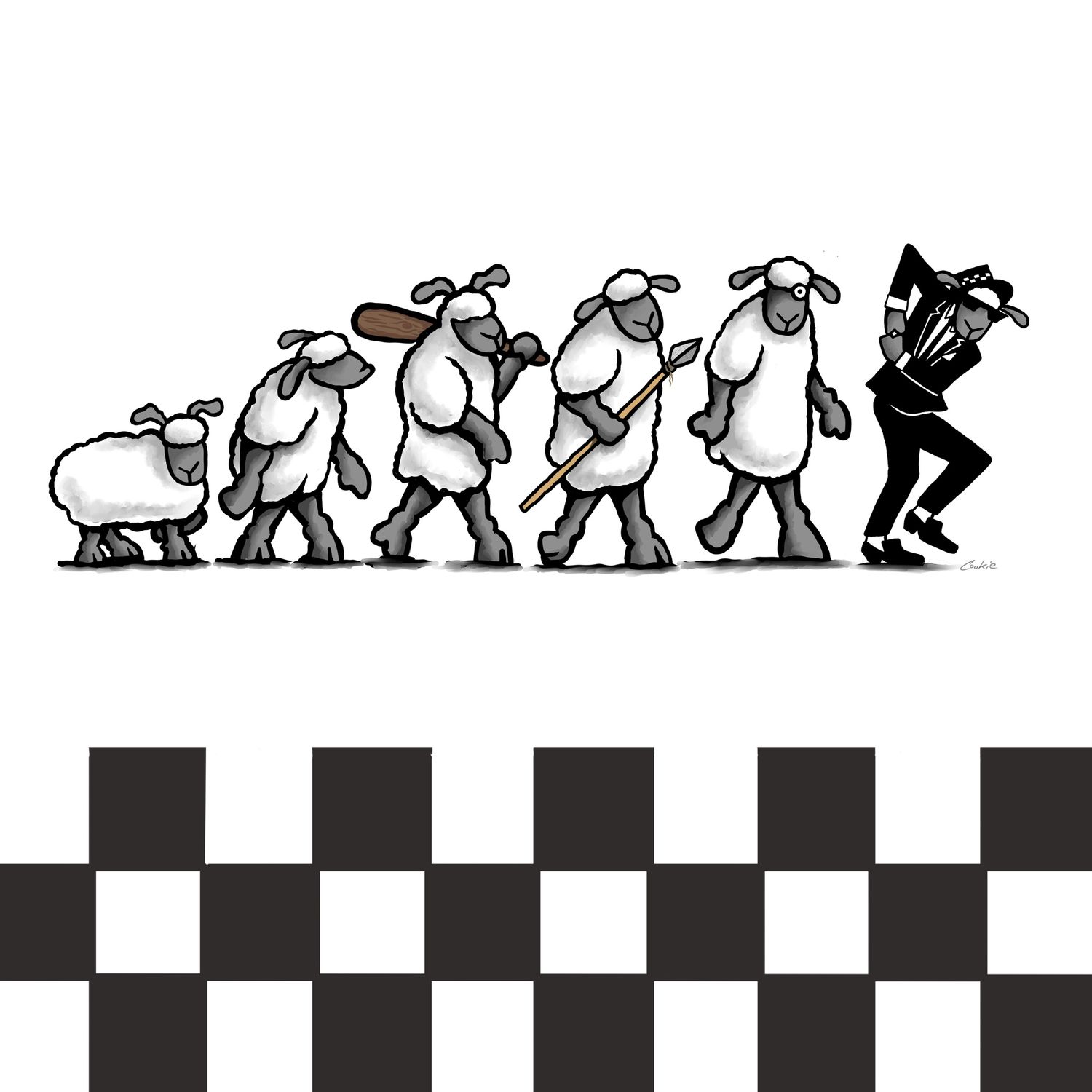 Flockers Fridge Magnet | Two Tone Evolution