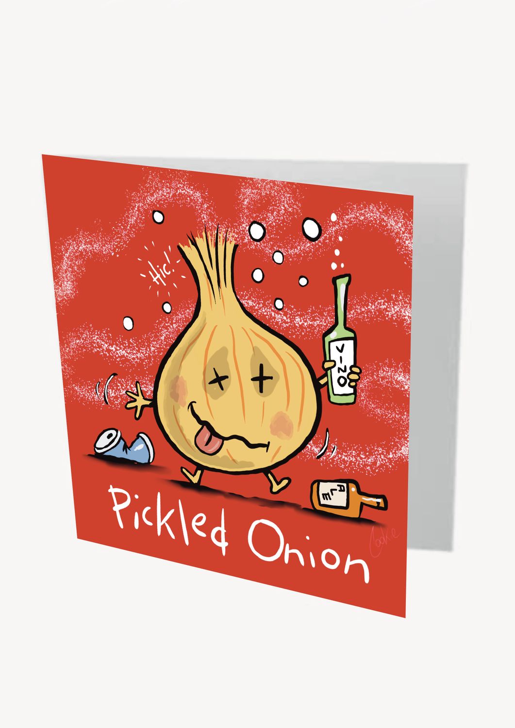 Pickled Onion Christmas Card | Funny Vegetable Christmas Card | Baaad Flockers®