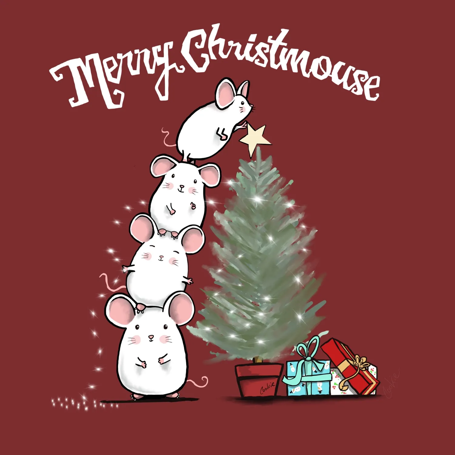 Flockers Fridge Magnet | Merry Christmouse