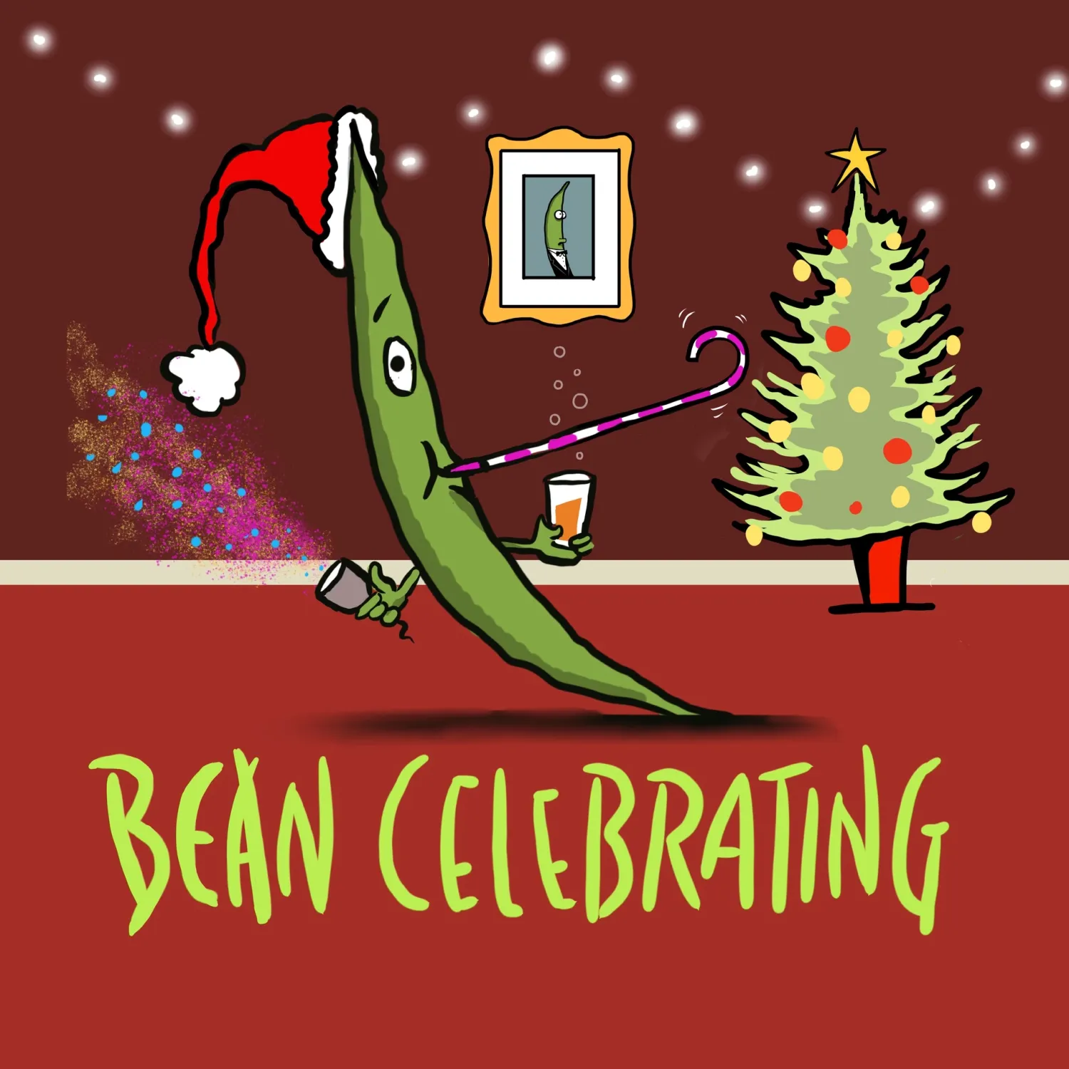 Flockers Coaster | Bean Celebrating