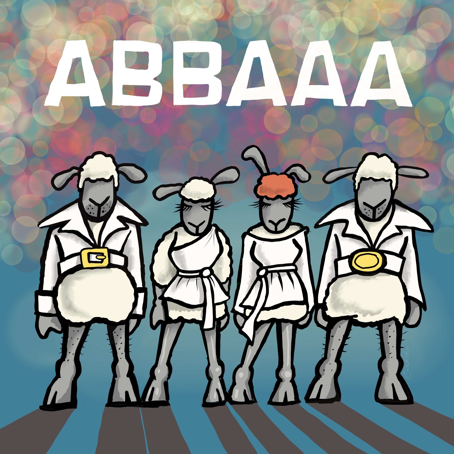 Abbaaa Metal Sign | Funny Music &amp; Disco Man Cave Sign | Baaad Flockers®