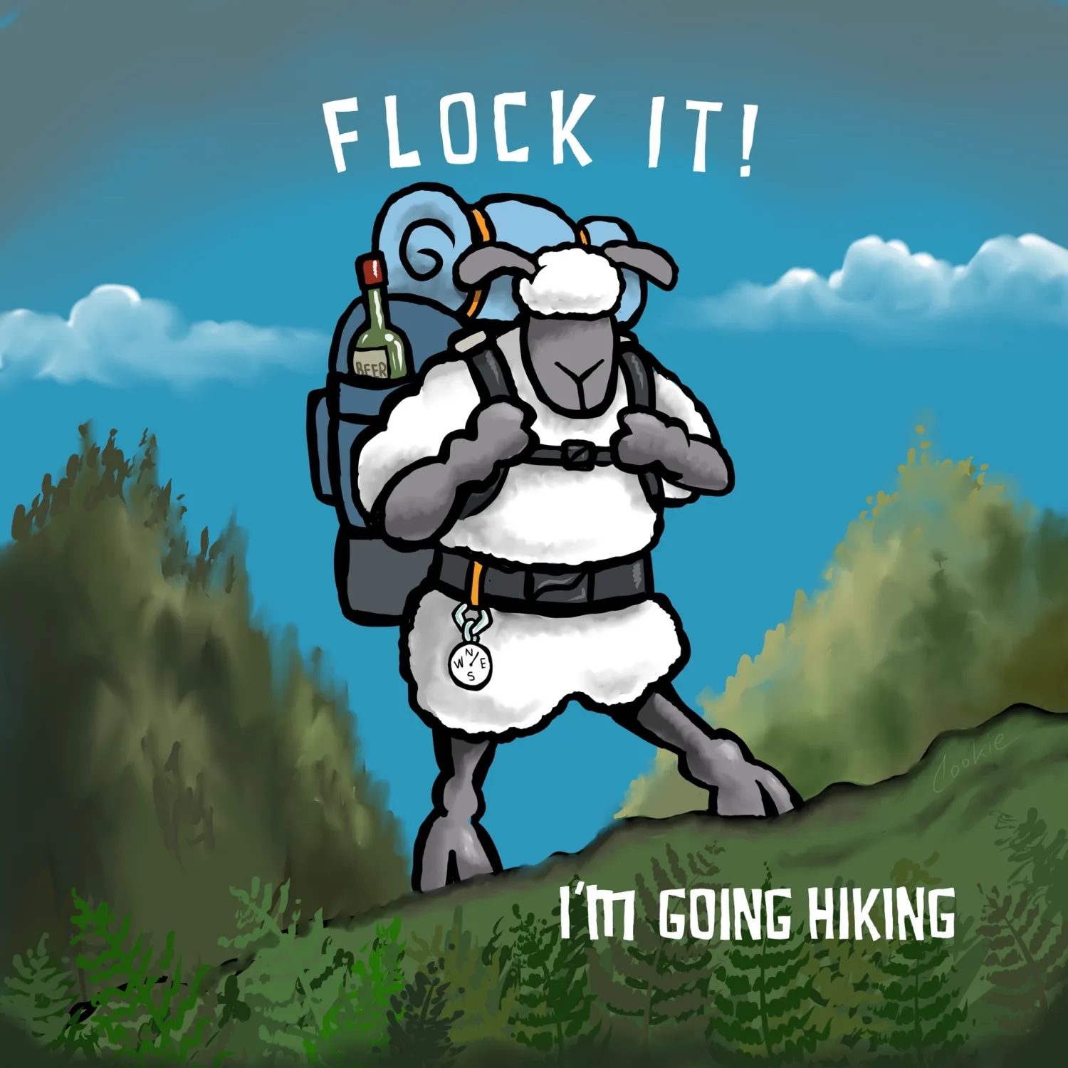 Flock It... Hiking | Metal Man Cave Signs | Flockers