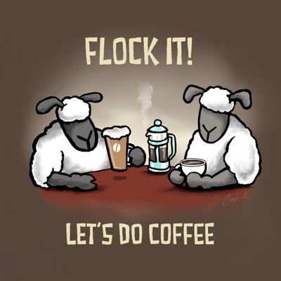 Flock It... Coffee | Metal man Cave Sign | Flockers