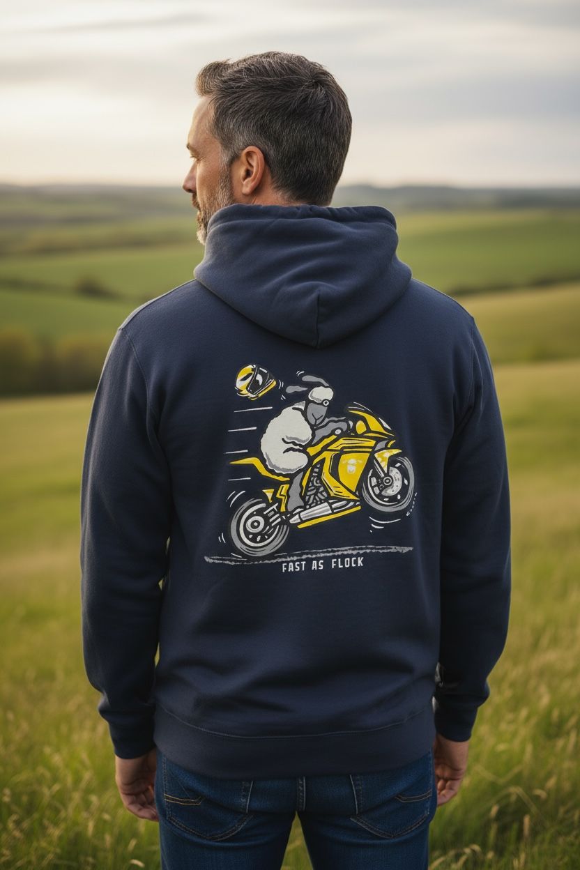Fast As Flock Rugged Hoodie | Heavyweight Graphic Hoodie | Baaad Flockers®