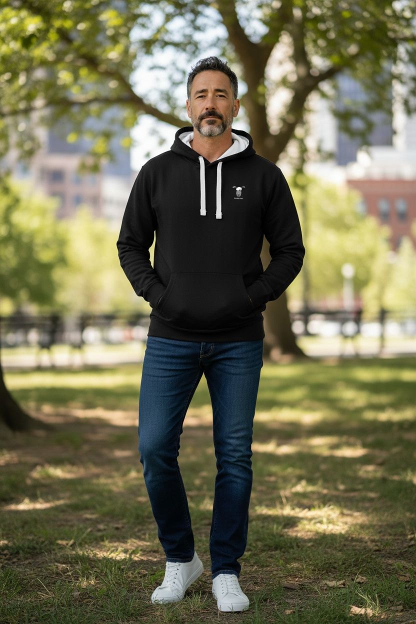 Flockers | Filthy Flocker| Rugged  Hoodie, Colour: Black, Design: Pullover Hoodie, Size: XS