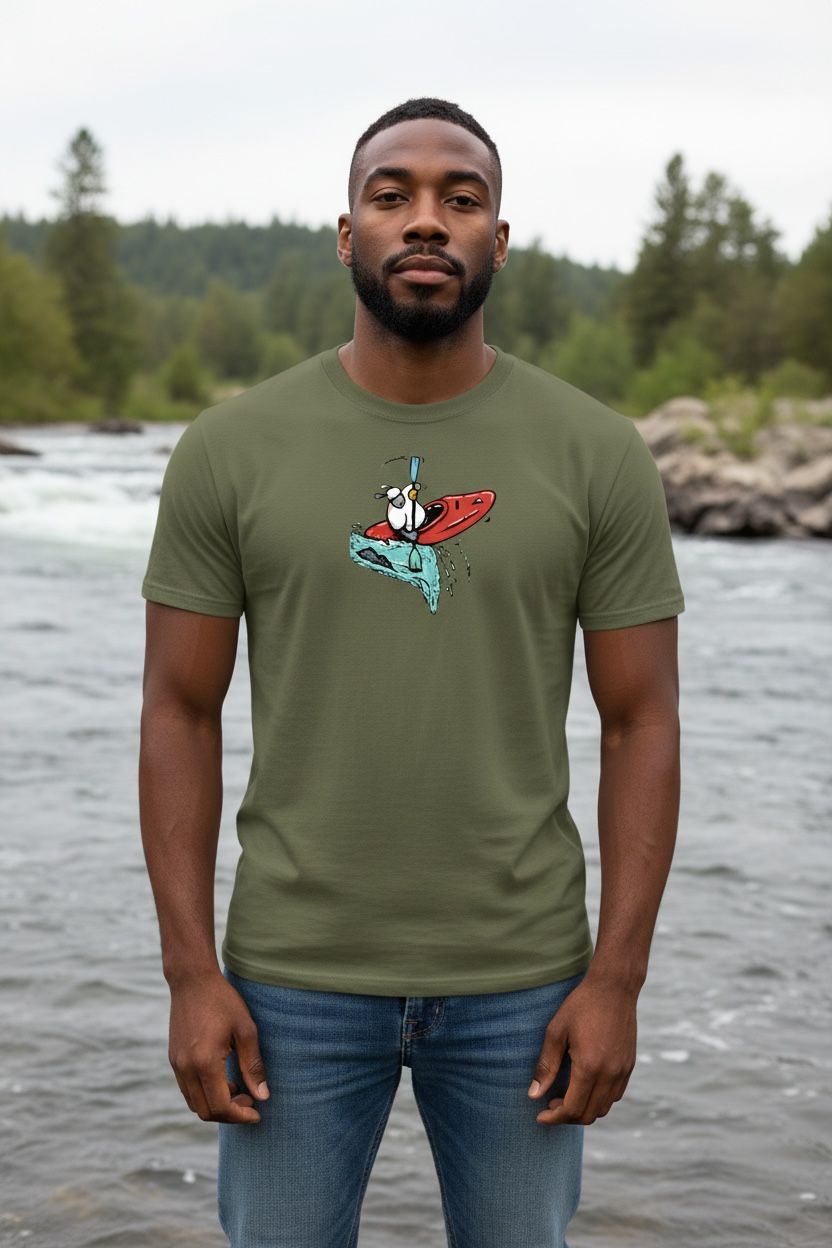 Rapid Kayak! | Funny T-Shirt | Baaad Flocker