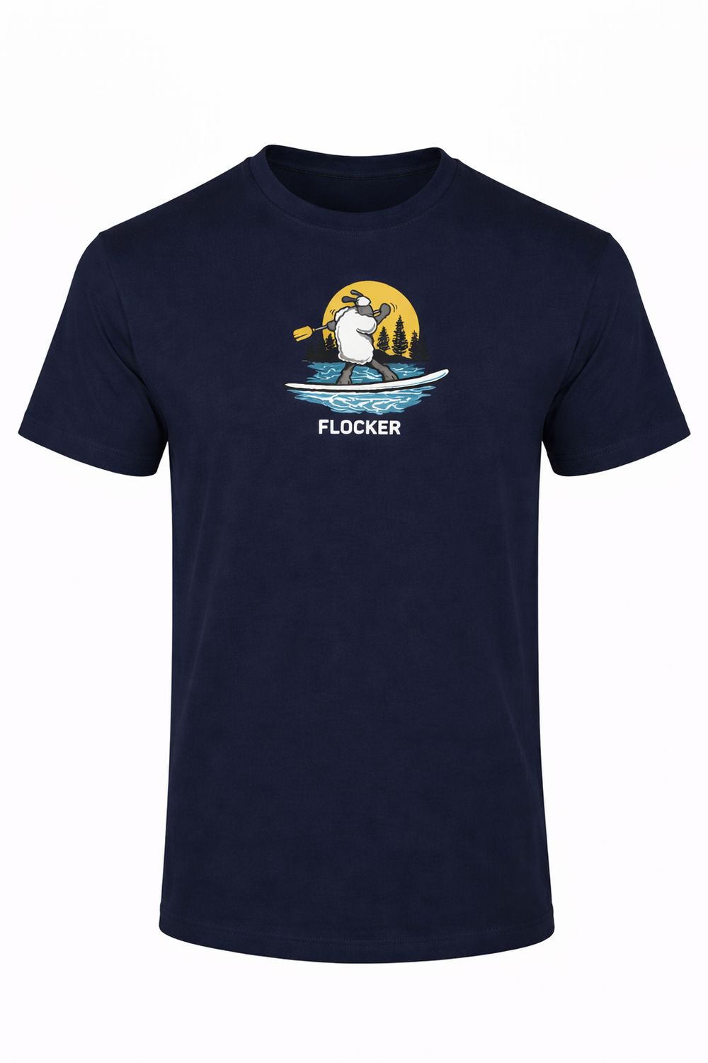 Rapid SUP | Funny T-Shirt | Baaad Flocker, Colour: Navy, Size: XS