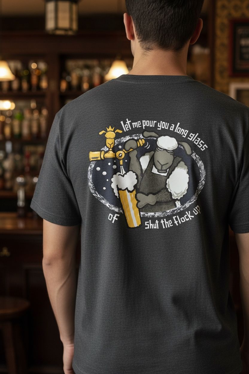 Glass of Shut The Flock Up | Funny T-Shirt |  Flockers