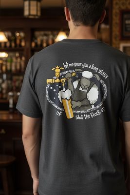Glass of Shut The Flock Up | Funny T-Shirt |  Flockers