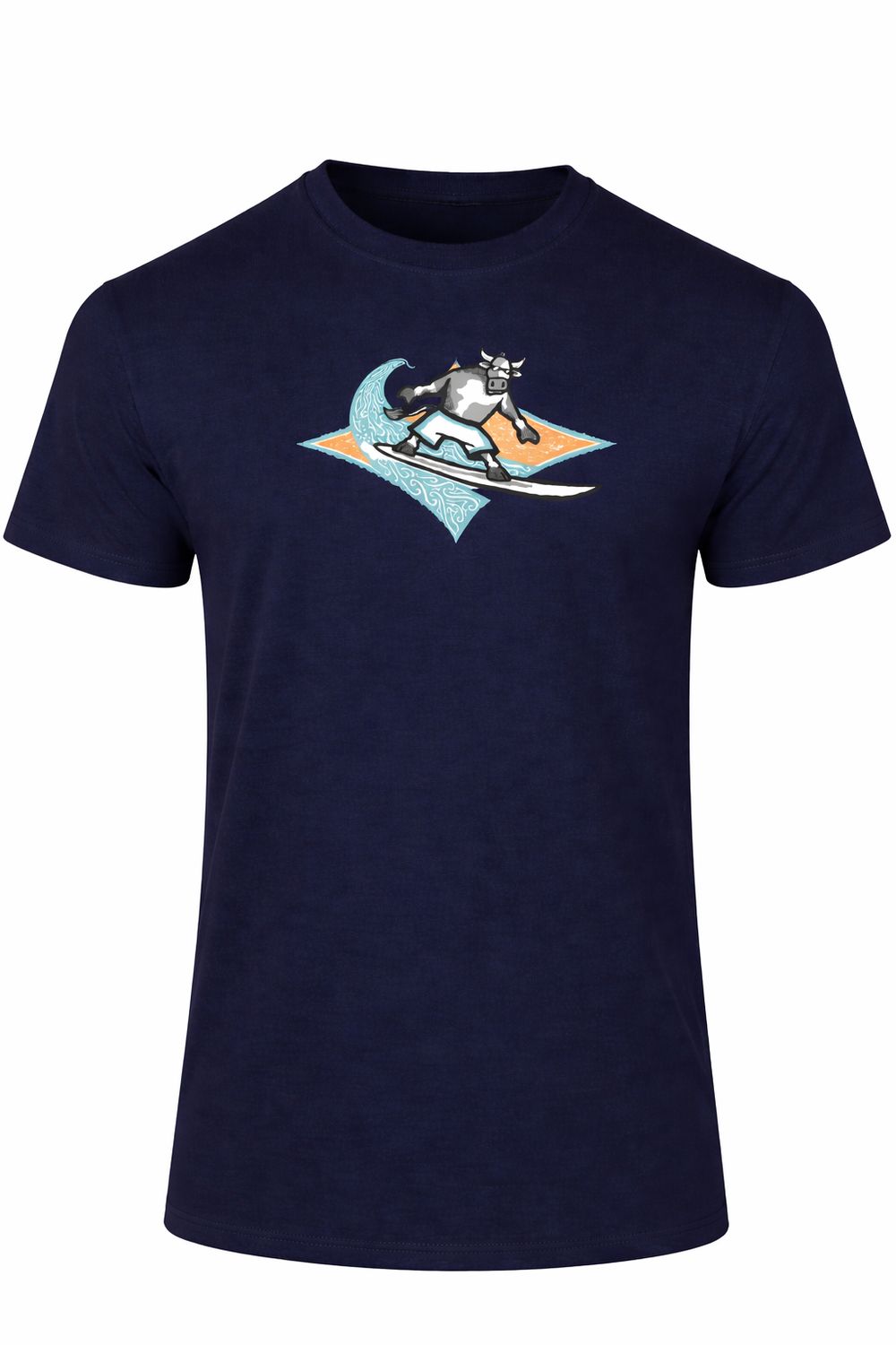 Bull Rider | Funny T-Shirt | Flocker, Colour: Navy, Size: XS