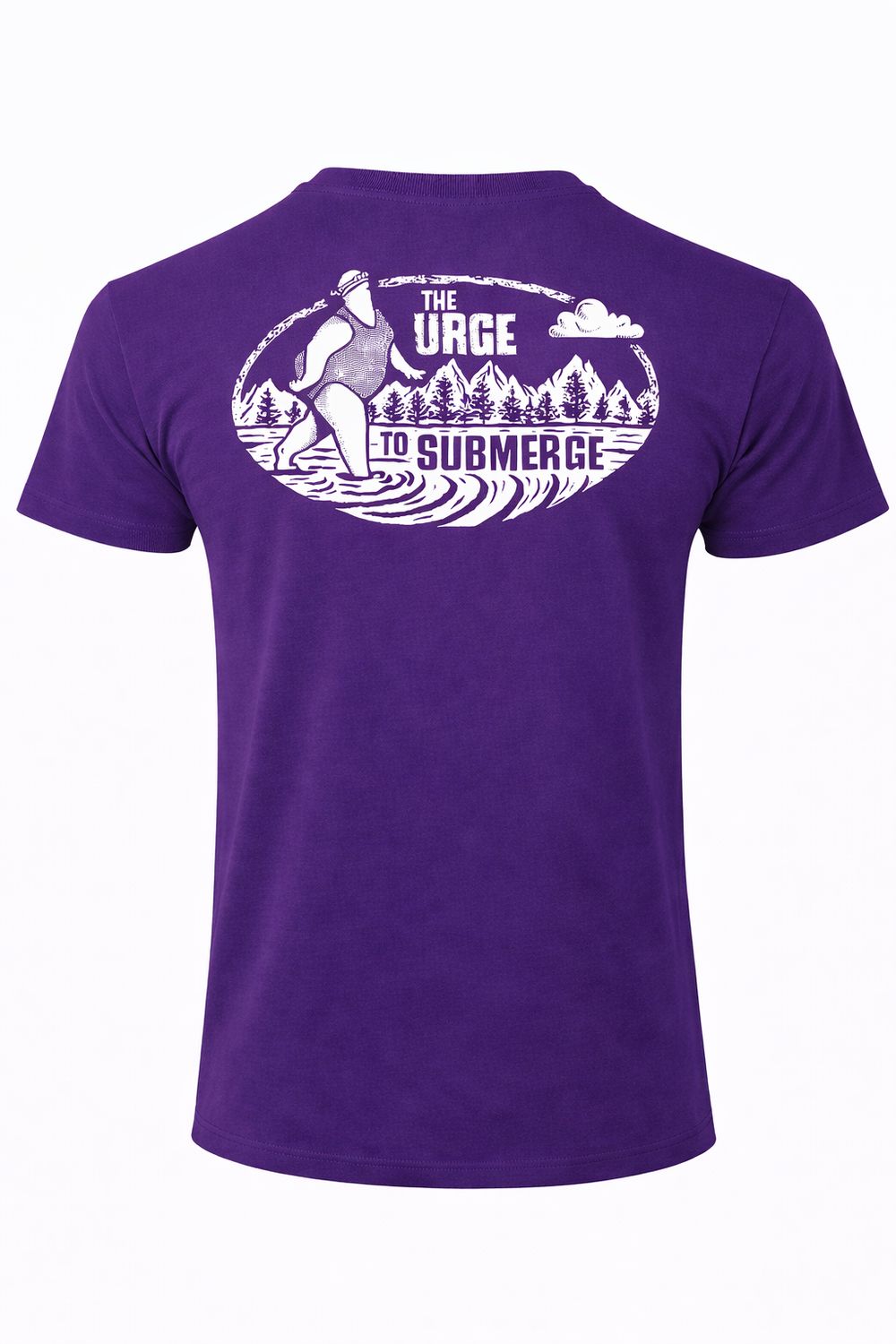 The Urge To Submerge | Wild Swimming T-Shirts | Flockers, Colour: Purple, Size: XS