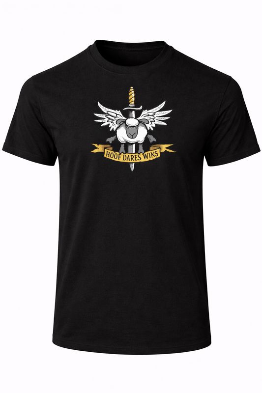 Flockers T-Shirt | Hoof Dares Wins - Chest Graphic