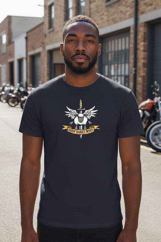 Flockers T-Shirt | Hoof Dares Wins - Chest Graphic