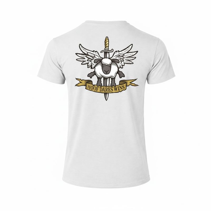 Flockers T-Shirt | Hoof Dares Wins - Back Graphic