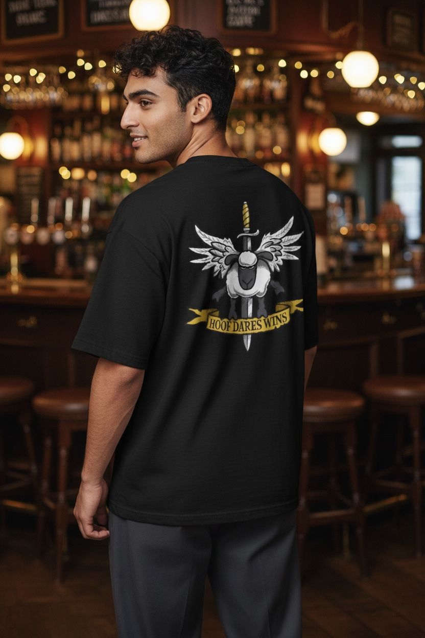 Flockers T-Shirt | Hoof Dares Wins - Back Graphic