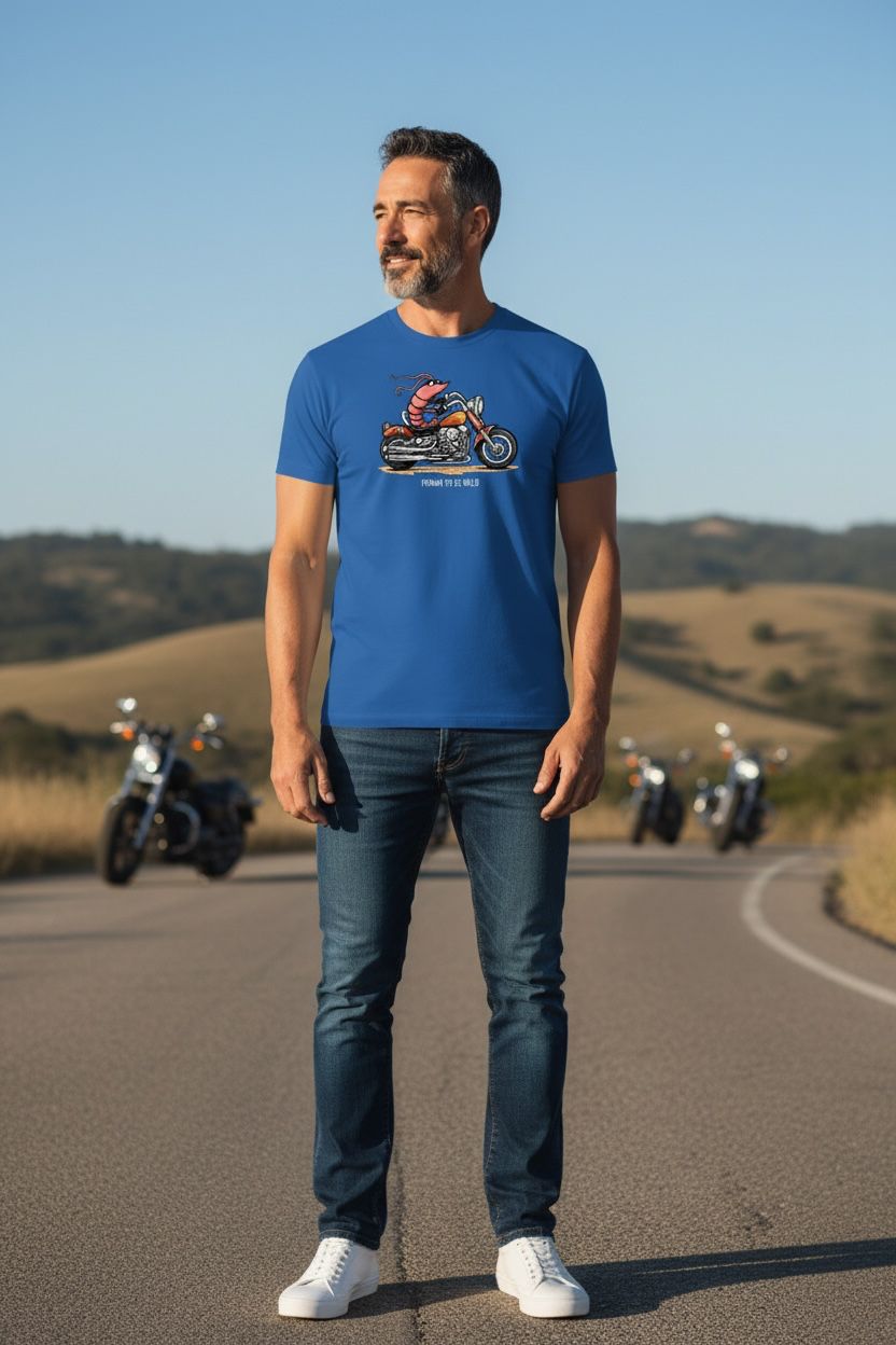 Prawn to Be Wild | Biker T-Shirt | Flocker