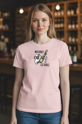 More Bubbles, Less Troubles | Funny T-Shirt | Flockers