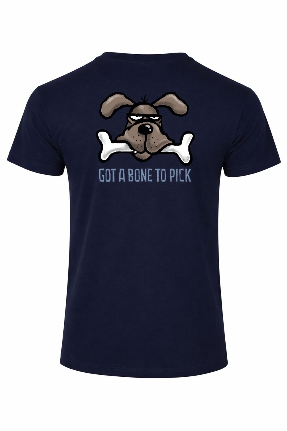 Bone To Pick | Funny T-Shirt | Flockers, Colour: Navy, Size: XS