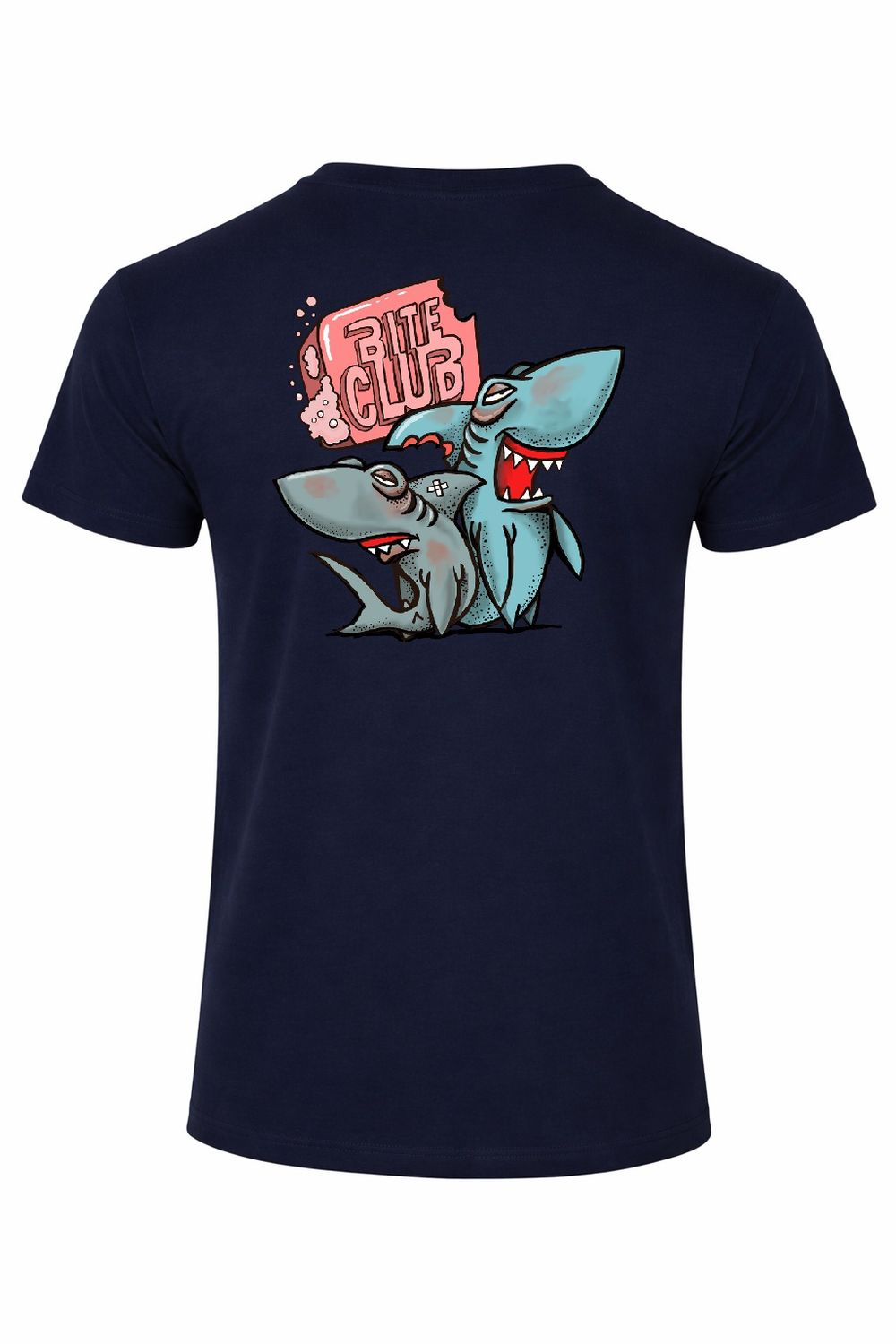 Bite Club | Retro T-Shirt | Flockers, Colour: Navy, Size: XS