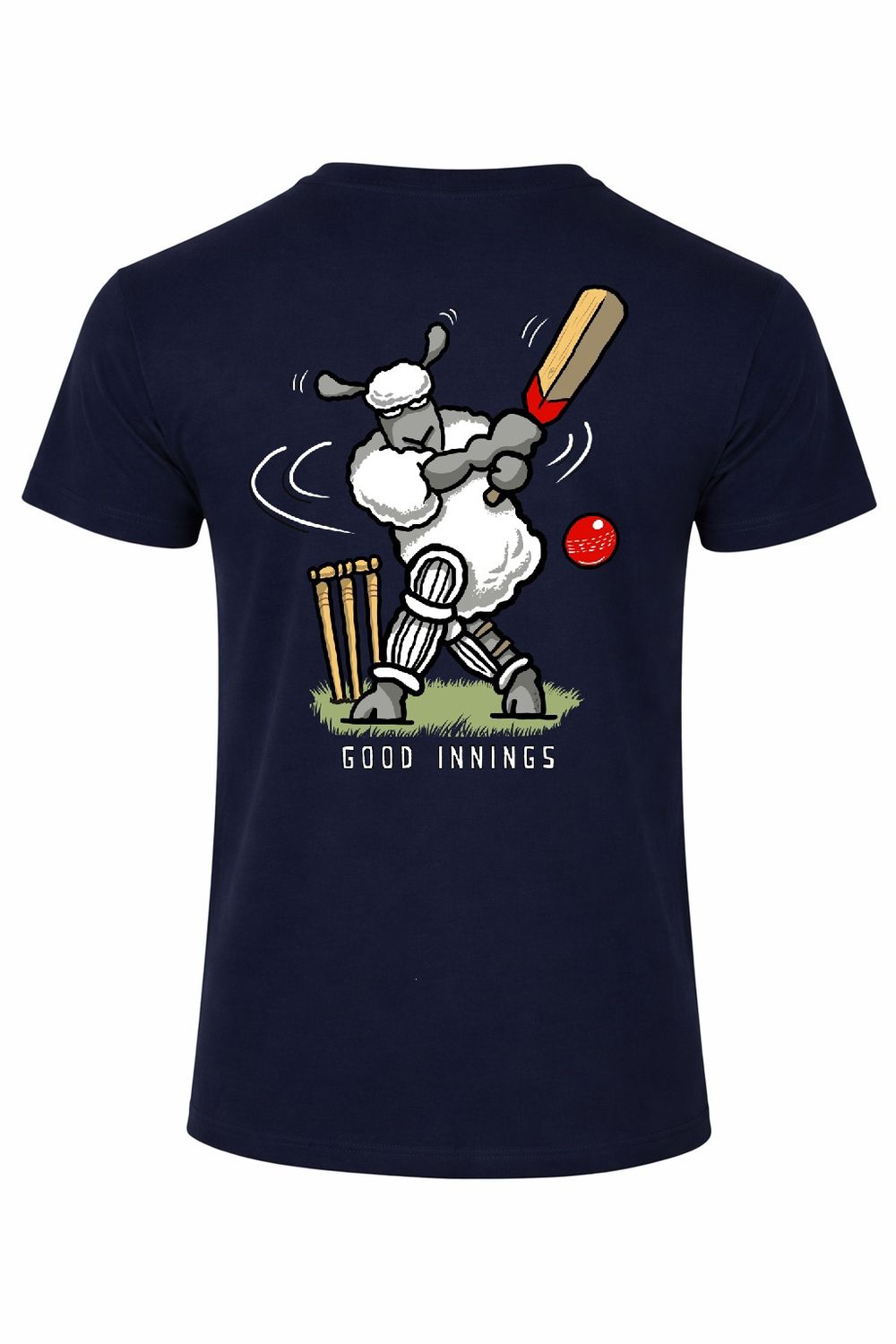 Flockers T-Shirt | Good Innings, Colour: Navy, Size: XS