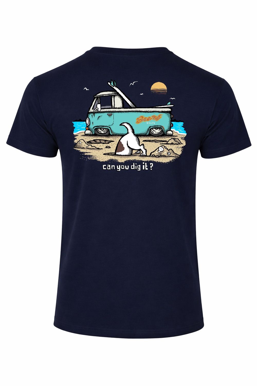 Can You Dig It | Funny T-Shirt | Baaad Flockers, Colour: Navy, Size: XS