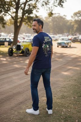 Vintage Flocker Hill Climb Car Retro T-Shirt | Classic Car T-Shirt | Baaad Flockers®