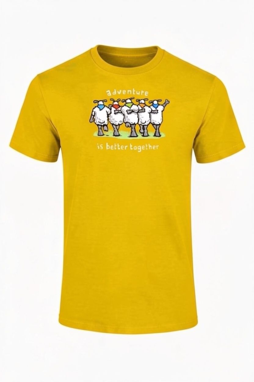 Scouting Adventure | Kids's Funny T-Shirt, Colour: Sunflower, Size: 3-4y